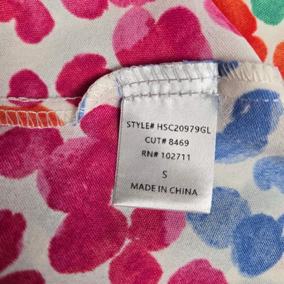 Gibsonlook Multicolor Polka Dot Smocked Waist Mini Dress‎ Womens S Rainbow - Picture 7 of 8